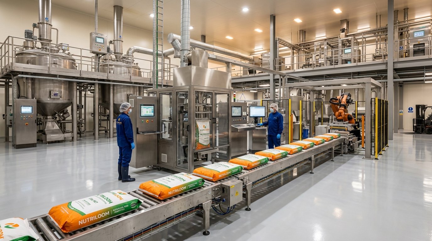 Inside Nutriloom Utrecht: Automated 20kg Robotic Bagging & Cleanroom Sacking